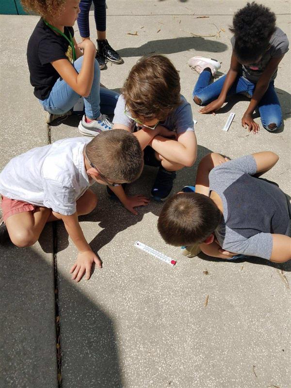 Students Measuring Their Shadows